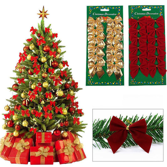 Moños Decorativos para Árbol de Navidad