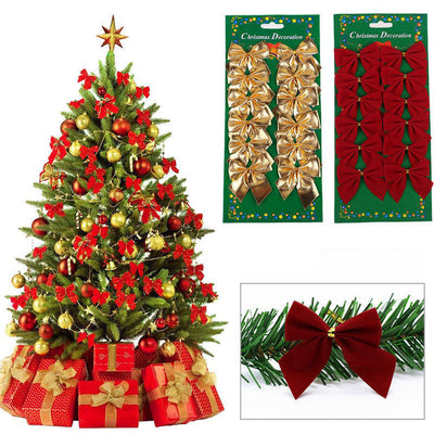 Moños Decorativos para Árbol de Navidad
