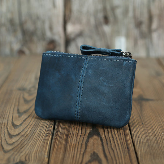 Monedero Compacto de Cuero Crazy Horse Estilo Retro para Hombre - Image 2