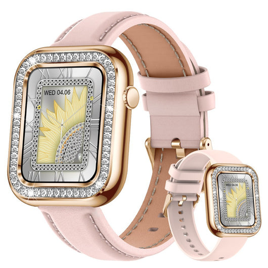 Reloj Inteligente Cuadrado para Mujer con Diamantes y Resistencia al Agua - Image 17