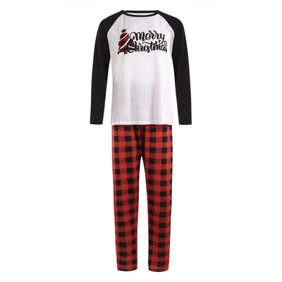 White long-sleeve pajama top with "wild one" graphic and red and black plaid pants. - Image 13