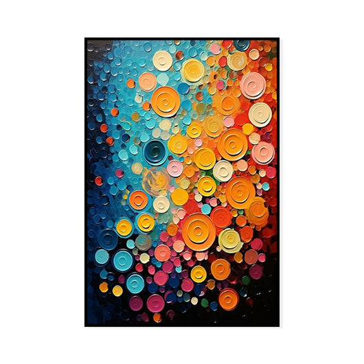 Cuadro Abstracto Moderno Círculos Coloridos - Lienzo Decorativo Enrollable sin Marco - Image 6