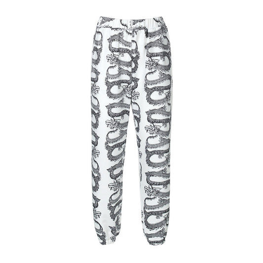 Pantalón Sudadera Estampado Dragón Cintura Alta - Image 2