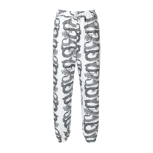 Pantalón Sudadera Estampado Dragón Cintura Alta - Image 2