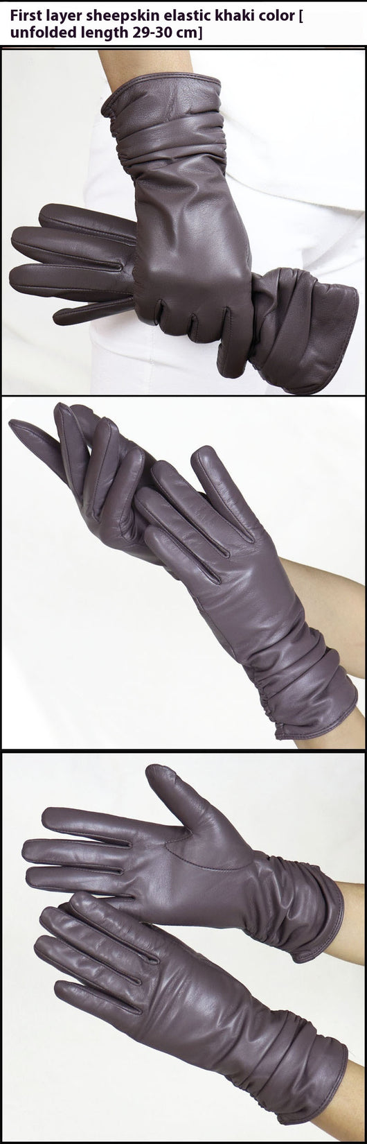 Guantes de Cuero Gamuza Premium para Mujer con Puño Extendido - Image 25