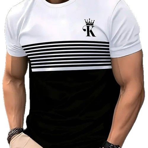 Playera Casual de Contraste para Hombre - Algodón Premium de Alta Calidad - Image 5