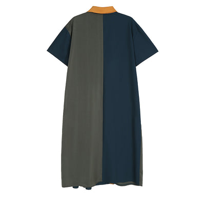 Vestido Casual Estilo Hong Kong con Combinación de Colores - Image 5