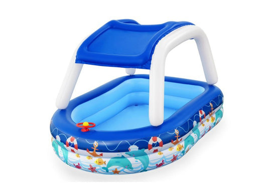 Piscina Inflable Infantil con Toldo en Forma de Barco - Image 5