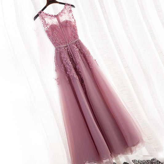 Vestido de Dama de Honor Largo Asimétrico para Bodas de Verano - Image 2