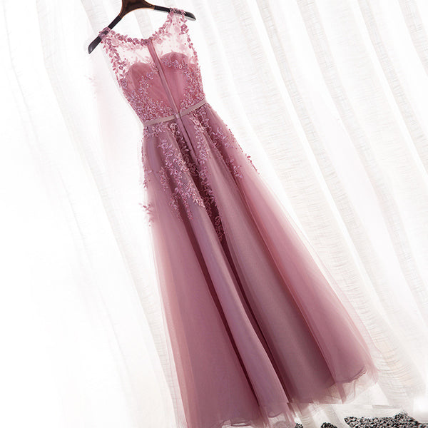 Vestido de Dama de Honor Largo Asimétrico para Bodas de Verano