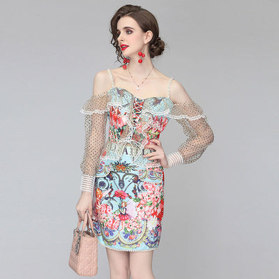 Conjunto Elegante de Dos Piezas: Top Strapless con Tirantes y Falda Corta - Image 3