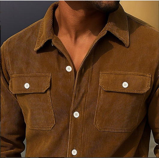 Camisa-Abrigo Holgada de Pana para Hombre - Image 12