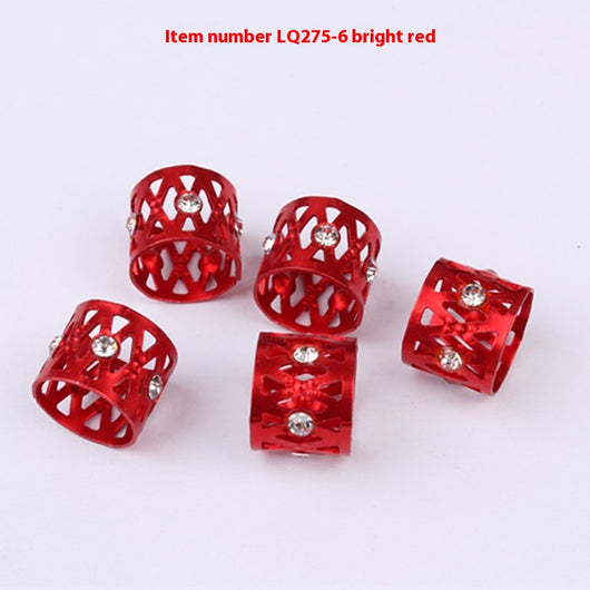 Anillos para Cabello y Pelucas con Joyas - Set de 7 Colores en Aluminio - Image 30