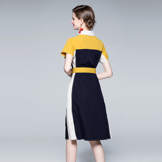 Vestido Camisero con Bordado y Cuello Solapa - Image 3