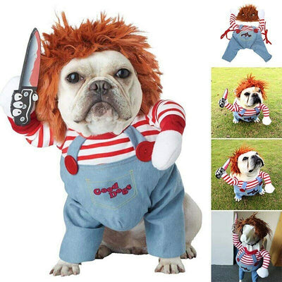 Disfraz de Halloween para Perros - Traje Ajustable Terrorífico con Accesorios