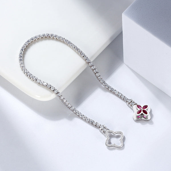 Pulsera de Plata Esterlina con Botón Giratorio Apilable