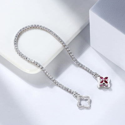 Pulsera de Plata Esterlina con Botón Giratorio Apilable