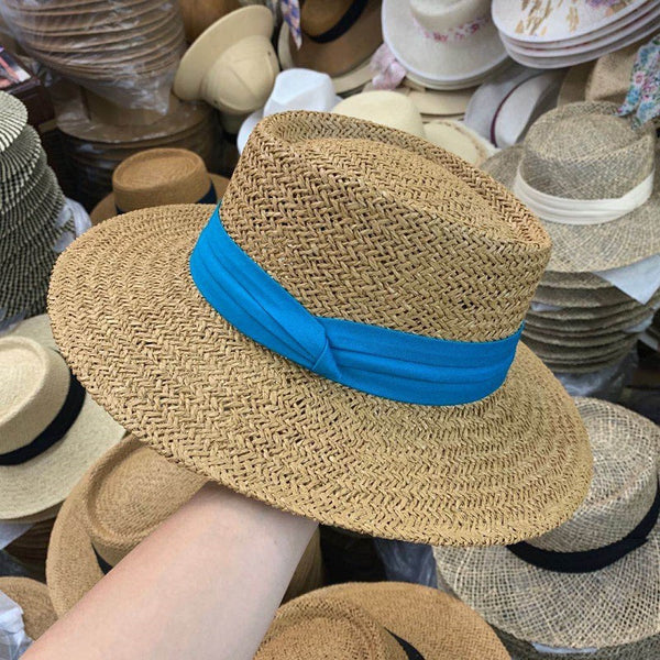 Sombrero de Paja Rafia para Playa - Protección Solar Estilo Verano