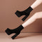 Botines de Plataforma con Punta Cuadrada para Mujer