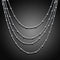 Bead Necklace Jewelry Jewelry Electroplating Plateado Jewelry 4 Estilo