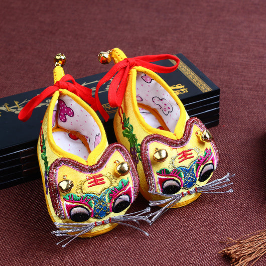 Zapatos Bordados Cabeza de Tigre - Traje Tang Tradicional para Bebé - Image 11