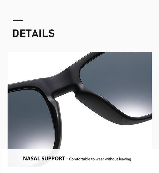 Gafas de Sol Cuadradas Retro con Pata de Madera y Lente Degradado para Hombre - Image 16