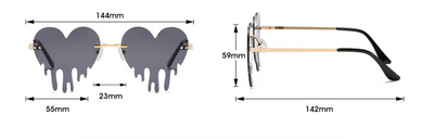 Gafas de Sol Rimless Lágrimas de Amor - Estilo Personalidad Mujer - Image 12