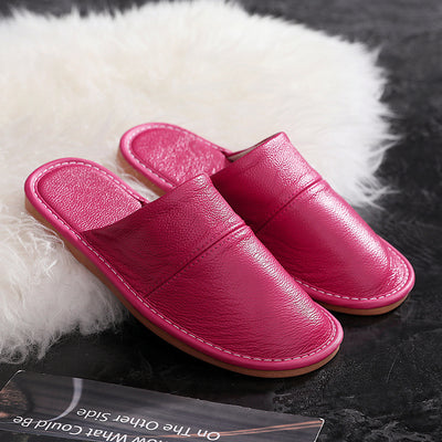 Pantuflas de Cuero Baotou Premium para Mujer - Comodidad Silenciosa Primavera/Otoño - Image 4