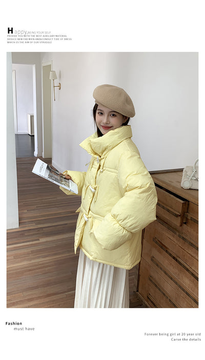 Chaqueta Acolchada Estilo Coreano con Cuello Alto para Mujer - Image 11