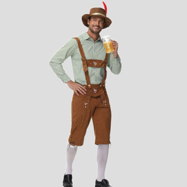 Peto de Cuadros para Festivales de Cerveza - Estilo Tradicional Hombre