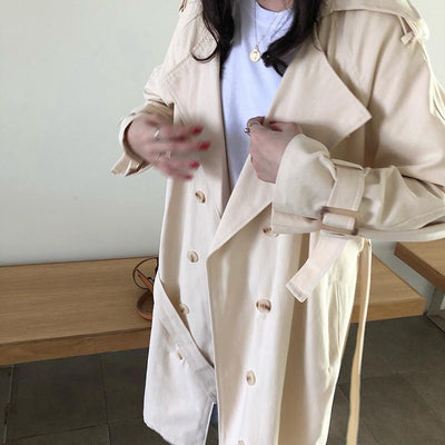 Abrigo Trench Coat Doble Botonadura - Corte Suelto y Ajustado - Image 7