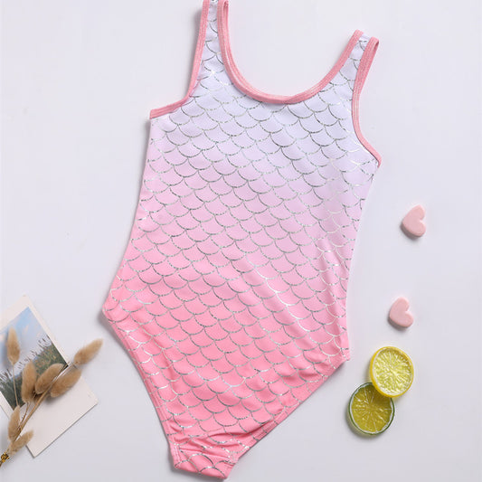 Traje de Baño Infantil con Diseño de Escamas de Pez - Image 2