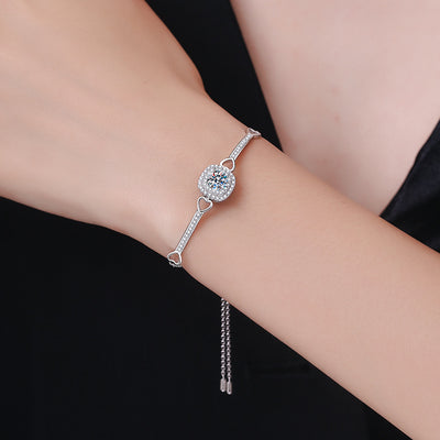 Pulsera de Plata Esterlina con Dije Cuadrado para Mujer - Image 4