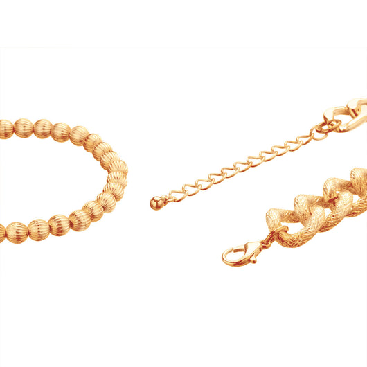 Pulsera Doble Capa Geométrica de Aleación de Aluminio para Mujer - Image 17
