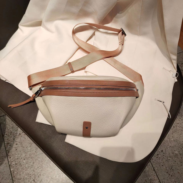 Bolso de Cintura en Cuero Genuino para Mujer - Diseño Minimalista y Versátil