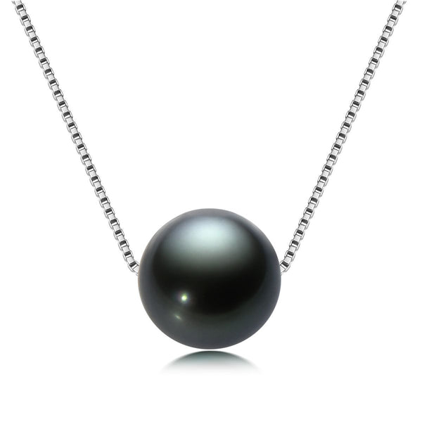 Collar Colgante de Perla Tahitiana Negra Perfecta en Plata S925 - Image 4