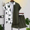 Conjunto de Camisa Hawaiana Hombre a Rayas Blanco y Negro
