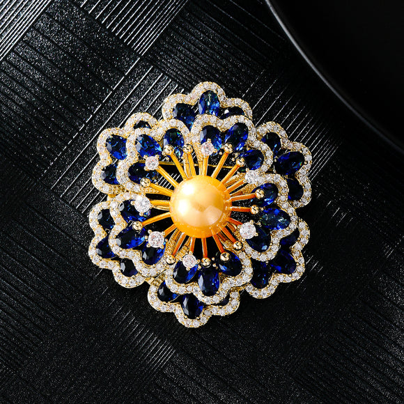 Broche Floral de Lujo - Prendedor Begonia para Mujer