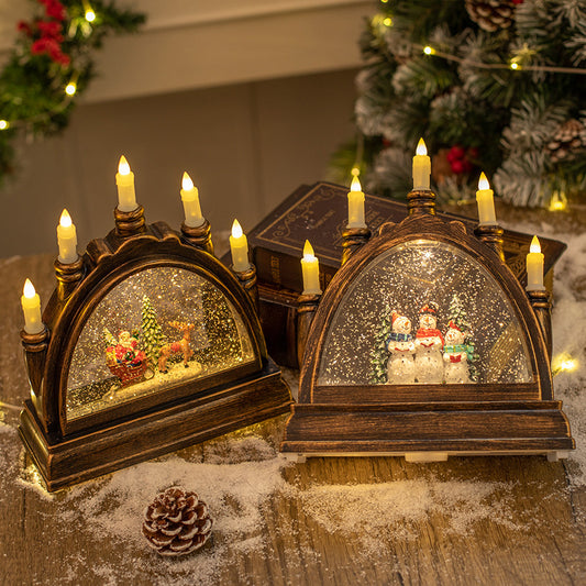 Lámpara Linterna Navideña de Cristal Portátil para Decoración - Image 2
