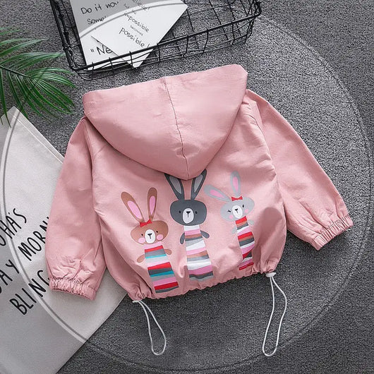 Chaqueta Infantil Niña 3-9 años Impresión Conejo Primavera Otoño - Image 5