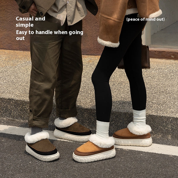 Zapatos de Plataforma para Mujer con Tacón Cubierto y Algodón