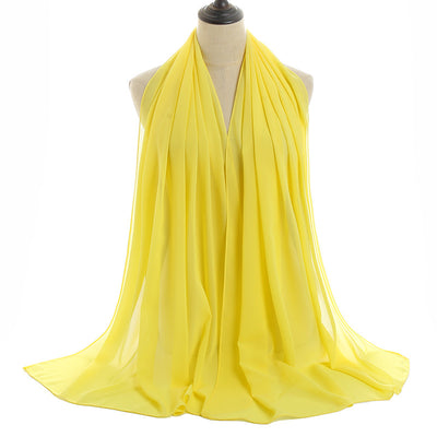 Hijab Chiffón Perlado Monocromático 70x180cm - Image 52
