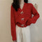 Cardigan Suelto de Punto con Cuello V - Estilo Relajado para Mujer