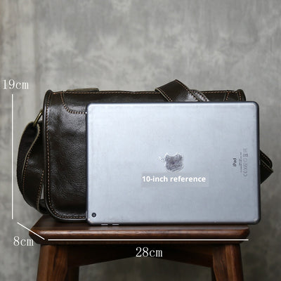 Bolsa Bandolera de Cuero Genuino para Hombre Hecha a Mano - Image 7