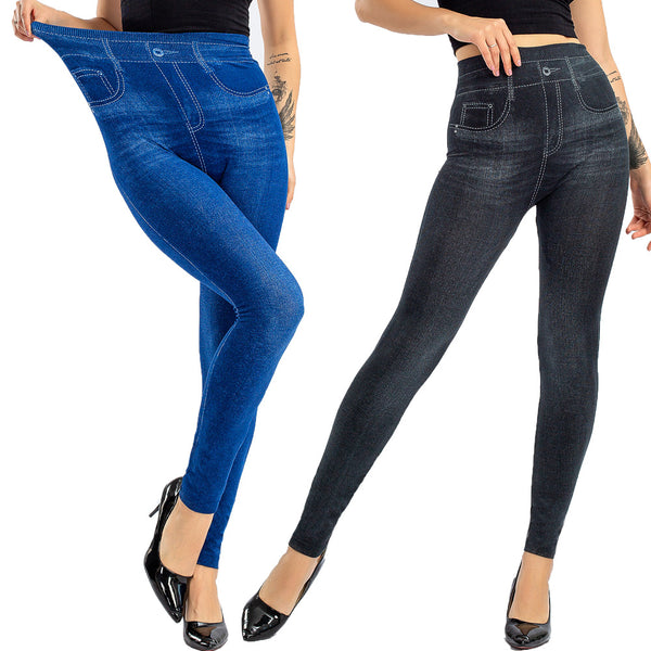 Leggins sin Costuras Estilo Denim con Efecto Levantador