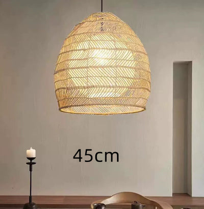 Lámpara de Escritorio Estilo Rattan Pastoral Chino - Image 10