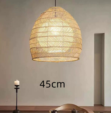 Lámpara de Escritorio Estilo Rattan Pastoral Chino - Image 10