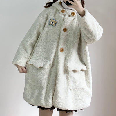 Abrigo de Lana de Cordero y Algodón para Mujer - Perfecto para Otoño e Invierno - Image 6