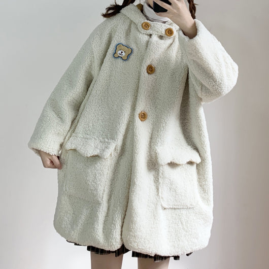 Abrigo de Lana de Cordero y Algodón para Mujer - Perfecto para Otoño e Invierno - Image 6
