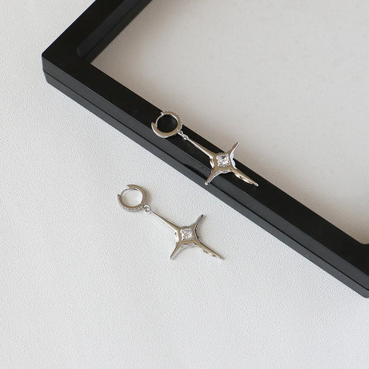 Pendientes de Cruz con Brillantes, Diseño Sencillo y Elegante - Image 18